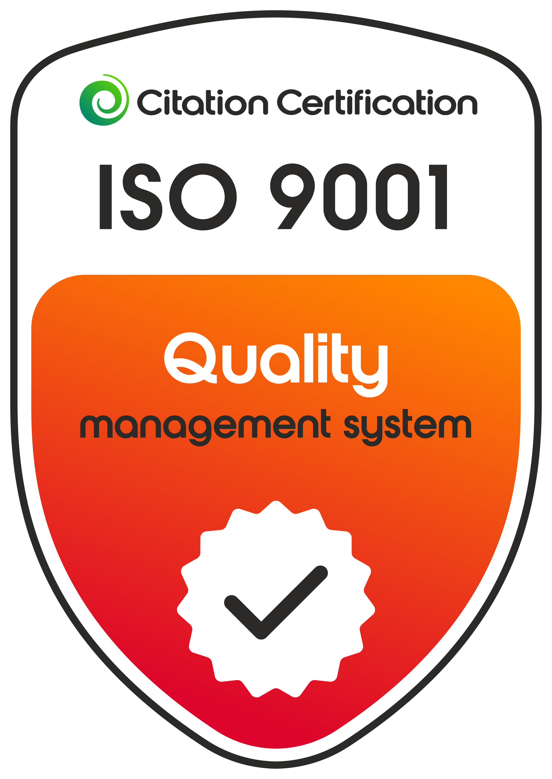 ISO 9001:2015 certification badge