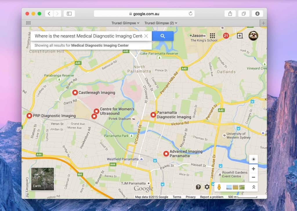 Google Maps Local Search Results